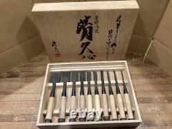 Used Kiyohisa Chisel Set Of 10 Wood Carpentry Tool With Box Very Rare Item