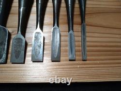 Used Koeshiko Chisel Set 8 Pieces Woodworking Tools Natural Whetstone DIY