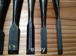 Used Koeshiko Chisel Set 8 Pieces Woodworking Tools Natural Whetstone DIY