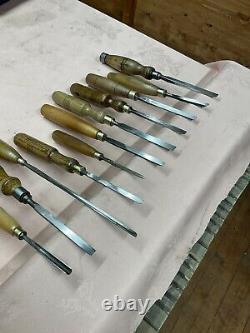 Used woodworking chisels