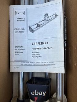 VINTAGE CRAFTSMAN ROUTER CRAFTER 720.25250 With Original Factory Box/manual