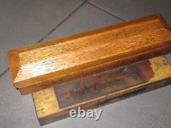 VINTAGE PIKE LILY WHITE WASHITA SHARPENING STONE 9 x 2 LABELLED IN WOOD BOX