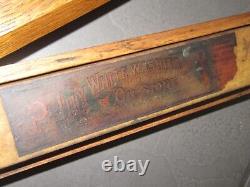 VINTAGE PIKE LILY WHITE WASHITA SHARPENING STONE 9 x 2 LABELLED IN WOOD BOX