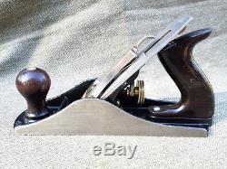 VINTAGE STANLEY BAILEY No 4 1/2 WOOD SMOOTH PLANE WOODWORKING TOOL WIDE BODY VGC