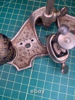 VINTAGE STANLEY NO. 71 USA WOODWORKING ROUTER PLANE with Cutter