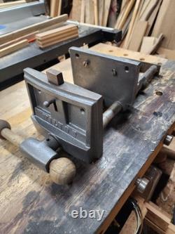 VINTAGE WILTON WOOD WORKING CARPENTER'S VISE 7 x 4 UNDER BENCH MOUNT