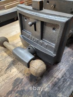 VINTAGE WILTON WOOD WORKING CARPENTER'S VISE 7 x 4 UNDER BENCH MOUNT