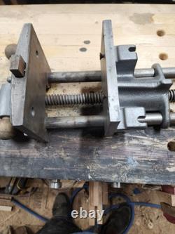 VINTAGE WILTON WOOD WORKING CARPENTER'S VISE 7 x 4 UNDER BENCH MOUNT