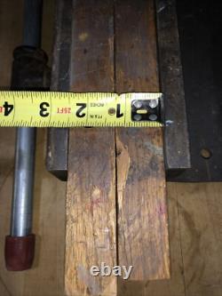 VTG COLUMBIAN 3-C CLEVELAND Under Bench Woodworking Wood Vise Clamp Tool Cast