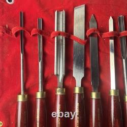 VTG LOT Of 8 Record Power HHS Standard Woodturning Chisels Woodworking Set HTF