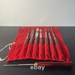 VTG LOT Of 8 Record Power HHS Standard Woodturning Chisels Woodworking Set HTF
