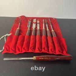 VTG LOT Of 8 Record Power HHS Standard Woodturning Chisels Woodworking Set HTF