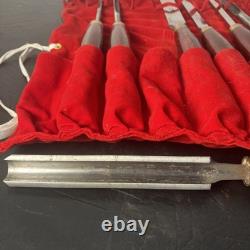 VTG LOT Of 8 Record Power HHS Standard Woodturning Chisels Woodworking Set HTF