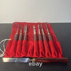VTG LOT Of 8 Record Power HHS Standard Woodturning Chisels Woodworking Set HTF