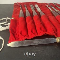 VTG LOT Of 8 Record Power HHS Standard Woodturning Chisels Woodworking Set HTF