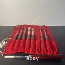 VTG LOT Of 8 Record Power HHS Standard Woodturning Chisels Woodworking Set HTF