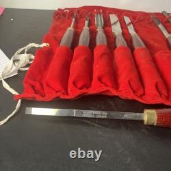 VTG LOT Of 8 Record Power HHS Standard Woodturning Chisels Woodworking Set HTF