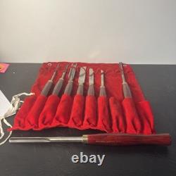 VTG LOT Of 8 Record Power HHS Standard Woodturning Chisels Woodworking Set HTF