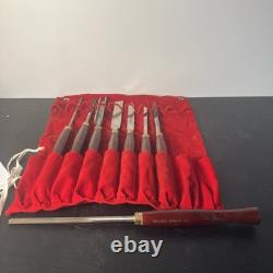 VTG LOT Of 8 Record Power HHS Standard Woodturning Chisels Woodworking Set HTF