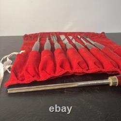 VTG LOT Of 8 Record Power HHS Standard Woodturning Chisels Woodworking Set HTF