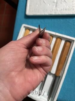 VTG Pfeil Swiss Made Wood Carving Tool Set -6 Pc Beginner Chisel Set NOS withBox
