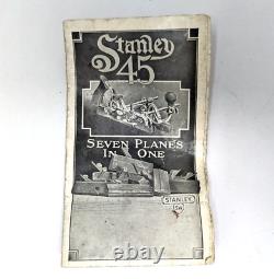 VTG Stanley Rule & Level Tools #45 Seven in One Plane Woodworking Cutters BS22