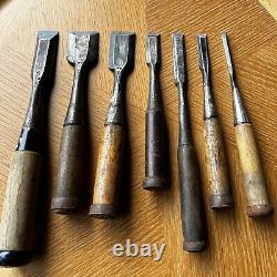 Veteran Carpenter's Refined Japanese 7 Chisels set #1 True Craftsmanship