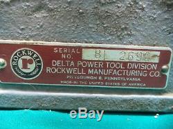 Vintage 4 Delta Milwaukee Homecraft Precision Jointer Rockwell Woodworking