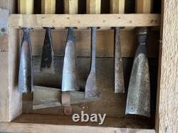 Vintage 6 pcs Ulmia W Germany Woodworking Chisels 14'' x2'