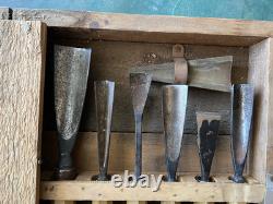 Vintage 6 pcs Ulmia W Germany Woodworking Chisels 14'' x2'