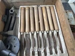 Vintage 8-piece Set Great Neck Wood Working Gouges & Chisels Large