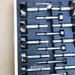 Vintage AUSTRIA FISCH 16 Pcs Forester Bit Set 3/16 to 2-1/16 Woodworking Tools