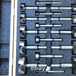 Vintage AUSTRIA FISCH 16 Pcs Forester Bit Set 3/16 to 2-1/16 Woodworking Tools