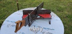 Vintage Adjustable Miter Box with Saw USA Made Woodworking Tool Estate Find