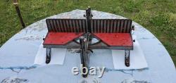 Vintage Adjustable Miter Box with Saw USA Made Woodworking Tool Estate Find