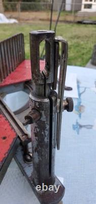 Vintage Adjustable Miter Box with Saw USA Made Woodworking Tool Estate Find
