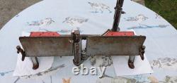 Vintage Adjustable Miter Box with Saw USA Made Woodworking Tool Estate Find