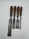 Vintage Antique Lot Of 4 Buck Bros Woodworking Chisels