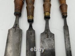 Vintage Antique Lot Of 4 Buck Bros Woodworking Chisels