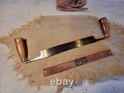 Vintage Antique PEXTO Draw Knife Large 14 Barnwood Handles EXC