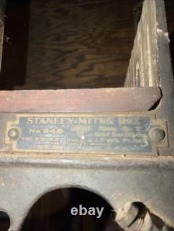 Vintage Antique Stanley No. 242 Cast Iron Mitre Box
