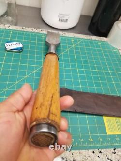 Vintage Antique Timber 2 Framing Slick Chisel Woodworking With Leather Sheath