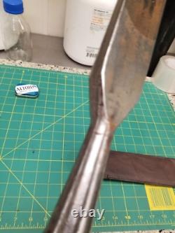 Vintage Antique Timber 2 Framing Slick Chisel Woodworking With Leather Sheath