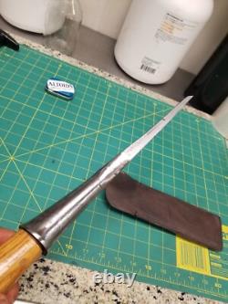 Vintage Antique Timber 2 Framing Slick Chisel Woodworking With Leather Sheath