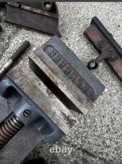 Vintage Antique Woodworking Tool Lot- Disston, Palmgren, Sargent, plane, drill, saw