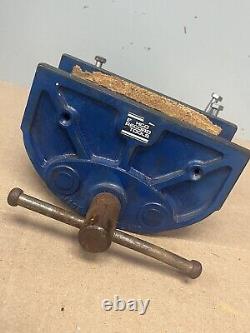Vintage Bahco Record Tools V175 Wood Working Bench Vise Blue Made in England
