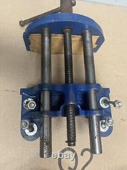 Vintage Bahco Record Tools V175 Wood Working Bench Vise Blue Made in England