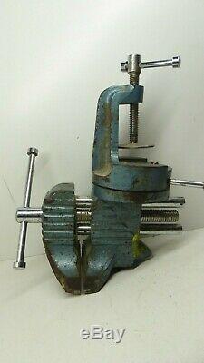 Vintage Bench Vice Swivel Carpenters Woodwork Hobby Clamp P&b Tools