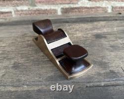 Vintage Brass & Rosewood Chariot Plane Woodworking Old Tool