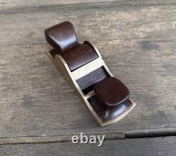 Vintage Brass & Rosewood Chariot Plane Woodworking Old Tool